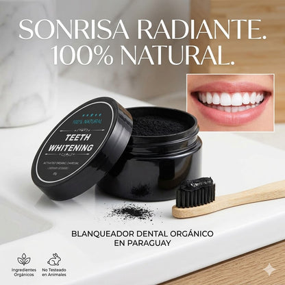 Theet Whitening - Polvo de Carbón Blanqueador Dental
