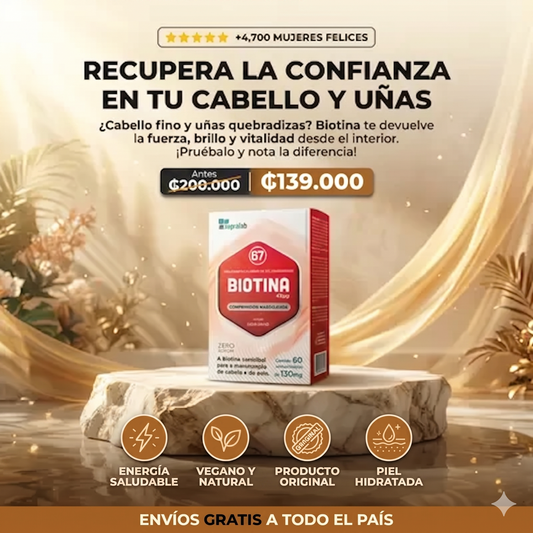 BIOTINA / El secreto para un cabello abundante y uñas de acero.