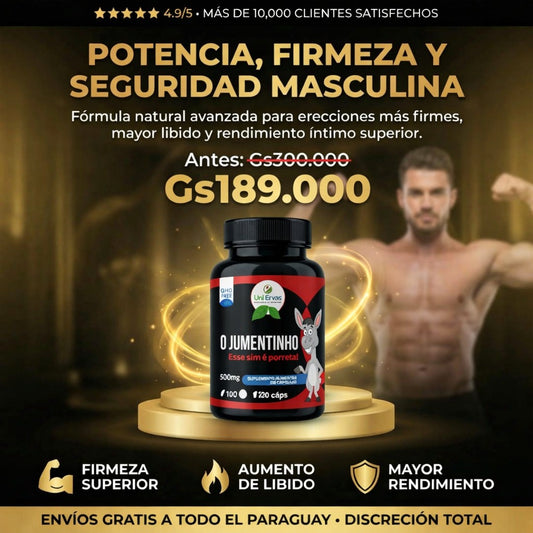 Jumentinho Uni Ervas – Fórmula de Vitalidad y Confianza Masculina